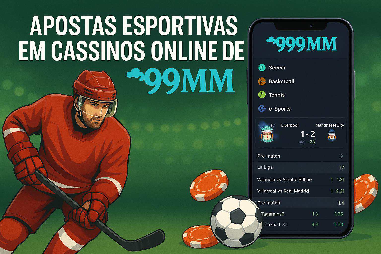 Aposte em apostas esportivas no cassino online 999MM